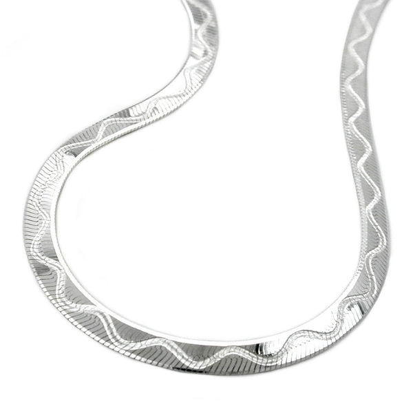 Kette Schlange flach Welle, Silber 925
