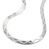 Kette Schlange flach Welle, Silber 925