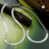 Kette Schlange flach Welle, Silber 925