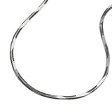 Armband 1,1mm Schlangenkette vierkant oxydiert Silber 925