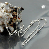 Kette, Kette mit 8 Kugeln, Silber 925
