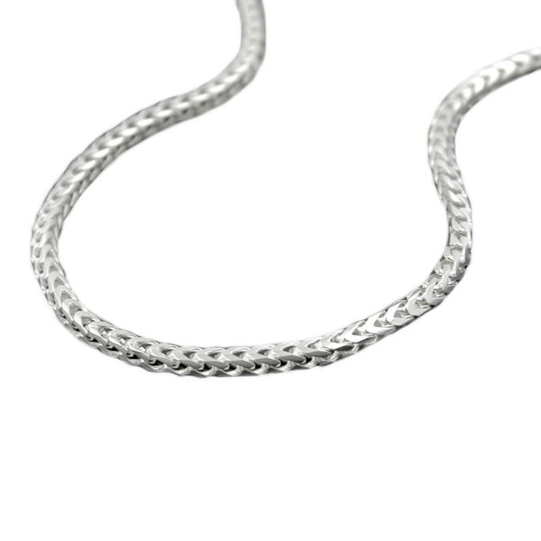 Kette 1,8mm Fuchsschwanzkette vierkant Silber 925 45cm