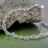 Armband 3,8mm Scrollmuster Silber 925 21cm