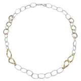 Kette, Ringe 3-farbig, Silber 925
