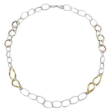 Kette, Ringe 3-farbig, Silber 925