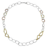 Kette, Ringe 3-farbig, Silber 925