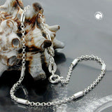 Armband, Erbs mit Zylinder, Silber 925