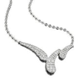 Kette 1,7mm Anhänger mit Zirkonias rhodiniert Silber 925 43cm