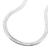 Kette 2,2mm Schlange flach matt diamantiert 925 40cm