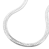 Kette 2,2mm Schlange flach matt diamantiert 925 40cm