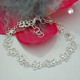 Armband Schmetterling Blume, Silber 925
