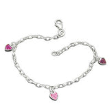 Armband, Herz rosa-pink, Silber 925