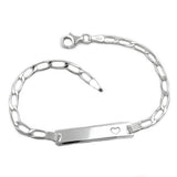 Schildarmband für Kinder, Silber 925