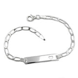 Schildarmband für Kinder, Silber 925