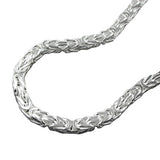 Armband ca.3mm Königskette vierkant glänzend Silber 925 21cm