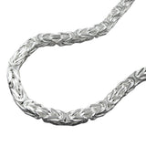 Kette ca.4mm Königskette vierkant glänzend Silber 925 45cm