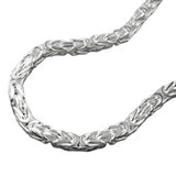 Kette ca.4mm Königskette vierkant glänzend Silber 925 45cm