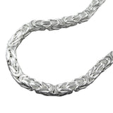 Kette ca.5mm Königskette vierkant glänzend Silber 925 50cm