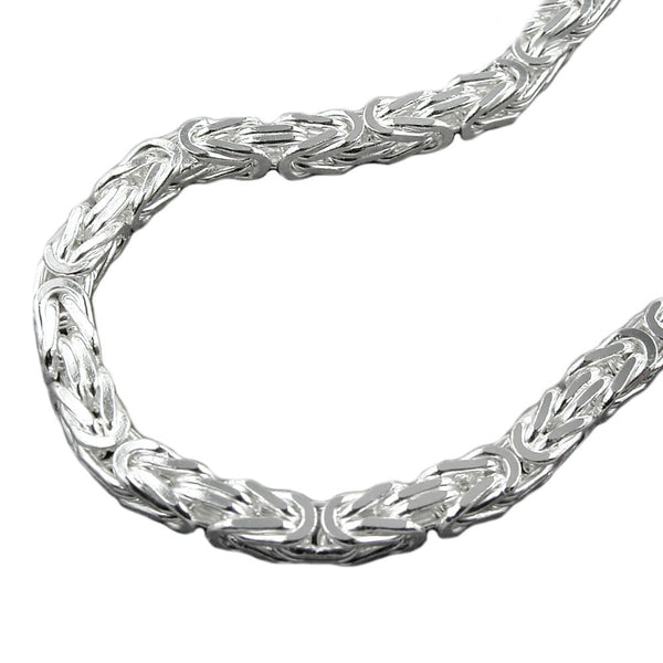 Kette ca.5mm Königskette vierkant glänzend Silber 925 50cm