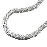 Kette ca.5mm Königskette vierkant glänzend Silber 925 50cm