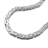 Kette 6mm Königskette vierkant glänzend Silber 925 50cm