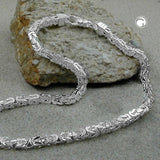 Kette 6mm Königskette vierkant glänzend Silber 925 50cm