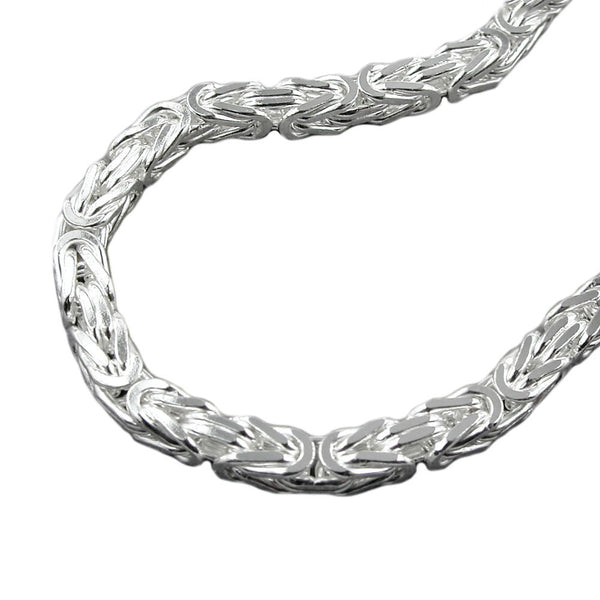 Kette 6mm Königskette vierkant glänzend Silber 925 50cm
