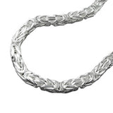 Kette 6mm Königskette vierkant glänzend Silber 925 50cm