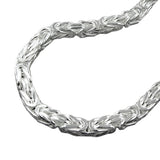 Armband 7mm Königskette vierkant glänzend Silber 925 23cm