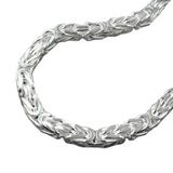 Armband 7mm Königskette vierkant glänzend Silber 925 23cm