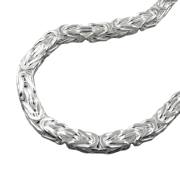 Armband 7mm Königskette vierkant glänzend Silber 925 23cm
