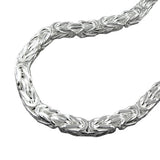 Kette 7mm Königskette vierkant glänzend Silber 925 55cm