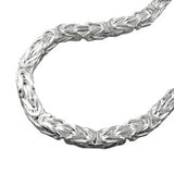 Kette 7mm Königskette vierkant glänzend Silber 925 55cm