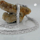 Kette 7mm Königskette vierkant glänzend Silber 925 55cm