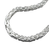 Kette 7mm Königskette vierkant glänzend Silber 925 55cm