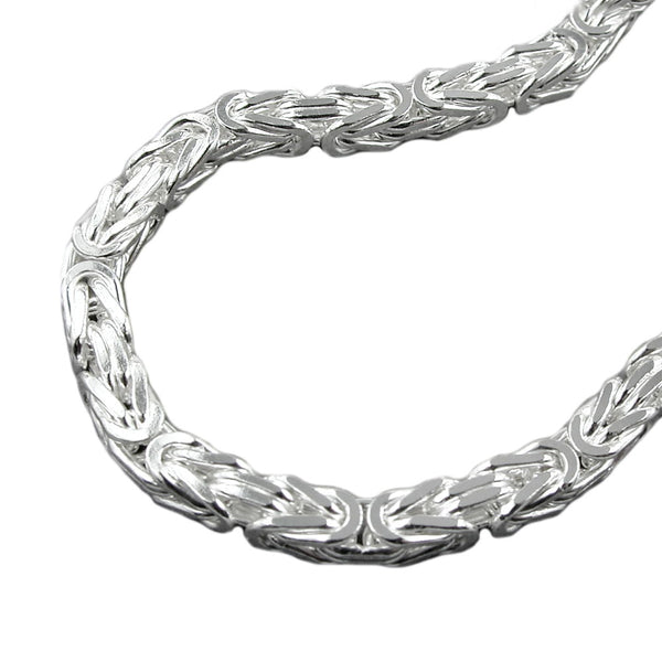Kette 7mm Königskette vierkant glänzend Silber 925 55cm