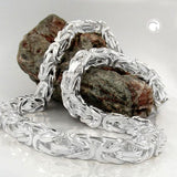 Kette ca. 8mm Königskette vierkant glänzend Silber 925 60cm