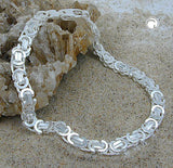 Armband 6x2mm flache Königskette Silber 925 19cm