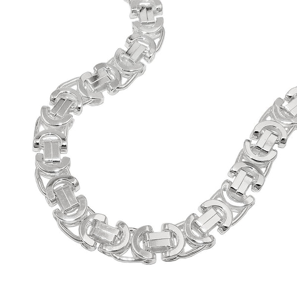 Armband 6x2mm flache Königskette Silber 925 19cm