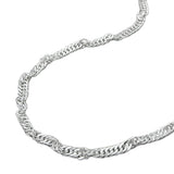 Armband 2mm Singapurkette Silber 925 19cm