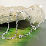 Fußkette Singapur diamantiert Silber 925