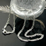 Kette 2mm Singapurkette diamantiert Silber 925 40cm