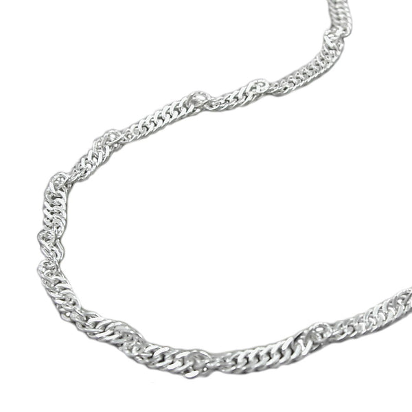 Kette 2mm Singapurkette diamantiert Silber 925 70cm
