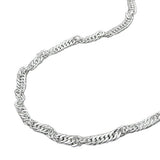 Fußkette Singapur diamantiert Silber 925