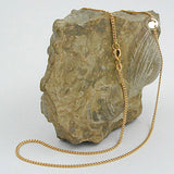 Kette 1,6mm Flachpanzer diamantiert vergoldet AMD 70cm