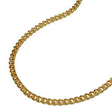 Kette 1,6mm Flachpanzer diamantiert vergoldet AMD 70cm