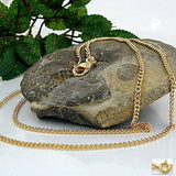 Kette Flachpanzer 2mm diamantiert vergoldet AMD 45cm