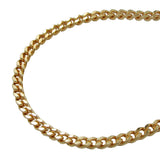 Kette 2,6mm Flachpanzerkette diamantiert vergoldet AMD 45cm