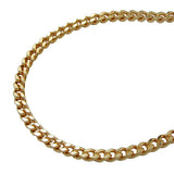 Armband 2,6mm Flachpanzerkette diamantiert vergoldet AMD 21cm