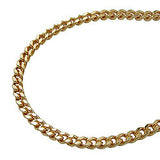 Armband 2,6mm Flachpanzerkette diamantiert vergoldet AMD 21cm